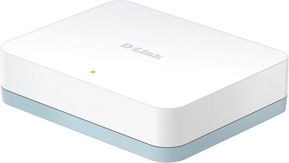 D-Link DGS-1005D 5-Port Gigabit Desktop Switch, Hub, Internet Splitter, Fanless, Plug and Play - UK Model