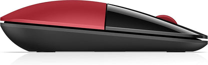 HP Z3700 Red 2.4 GHz USB Slim Wireless Mouse with Blue LED 1200 DPI Optical Sensor, Up to 16 Months Battery Life