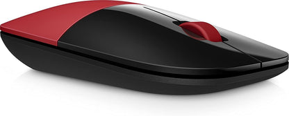 HP Z3700 Red 2.4 GHz USB Slim Wireless Mouse with Blue LED 1200 DPI Optical Sensor, Up to 16 Months Battery Life