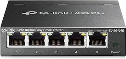 TP-Link Managed Network Switch 5-Port Gigabit, Support QoS VLAN IGMP Snooping, Network Monitoring through Web Interface, 2.82 W(TL-SG105E