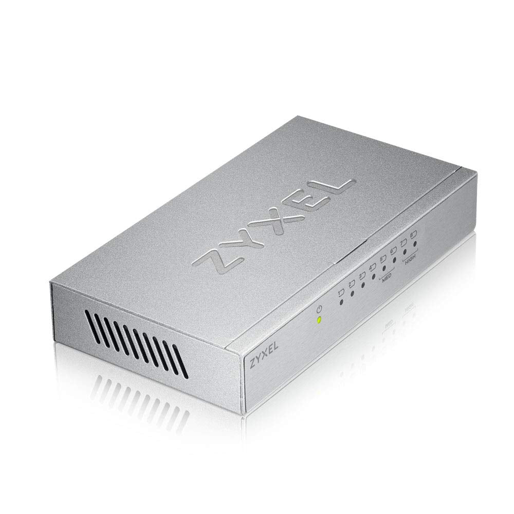 Zyxel 8-Port Desktop Gigabit Ethernet Switch - Metal housing | Plug & Play | Fanless | UK Plug