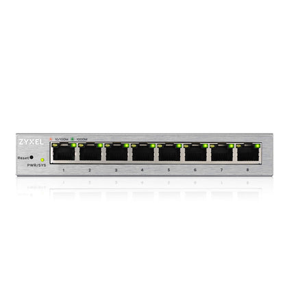 Zyxel 8 Port Gigabit Web Managed Switch | Plug & Play | Supports VLAN, QoS, IGMP & LAG | Fanless