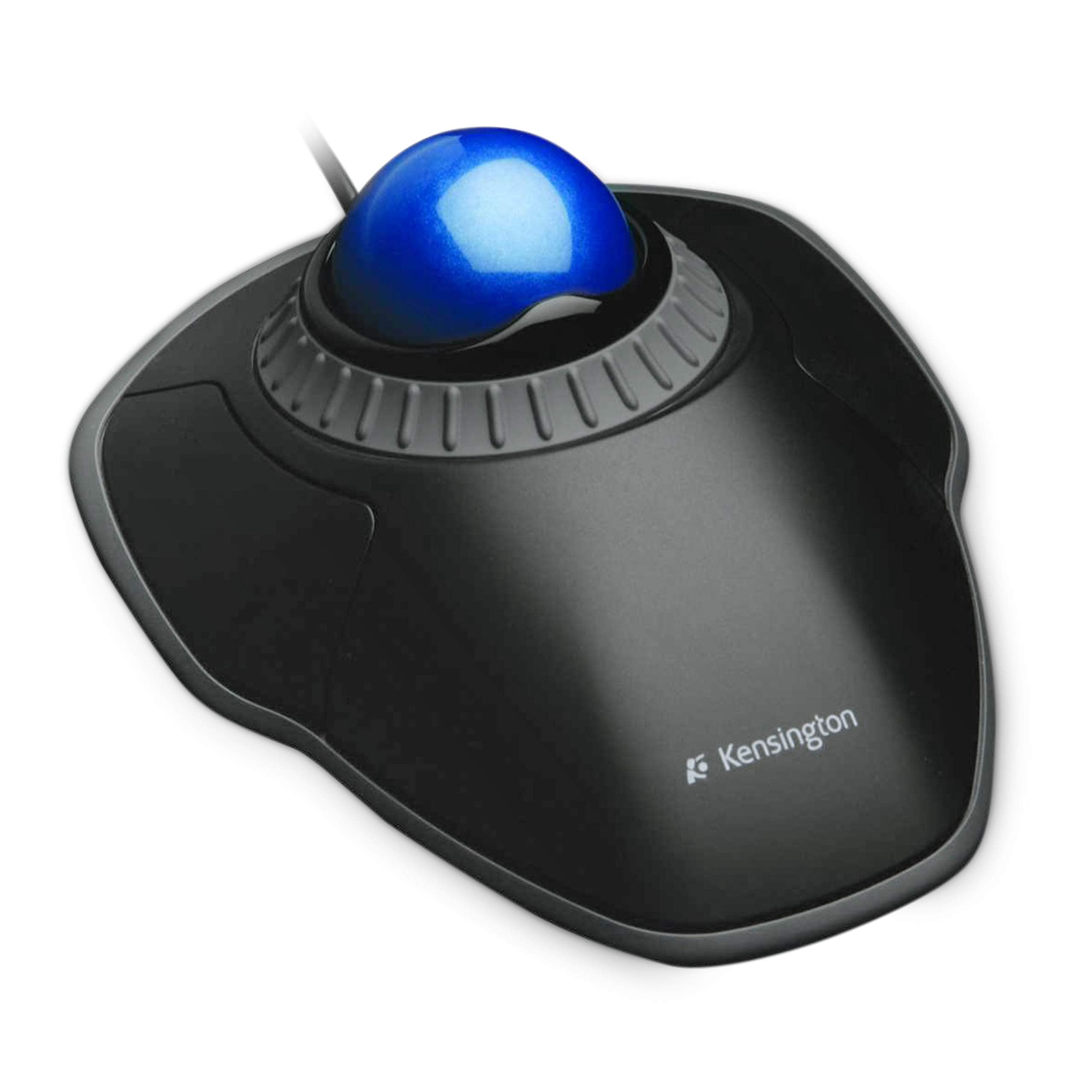 Kensington Orbit Mouse - Wired Ergonomic TrackBall Mouse for PC, Mac and Windows with Scroll Ring, Ambidextrous Design and Optical Tracking - Blue (K72337EU