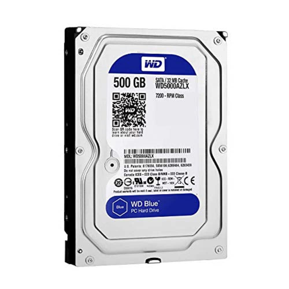 Western Digital Blue Desktop 500 GB 7200RPM SATA III 3.5-Inch PC Hard Drive - Black