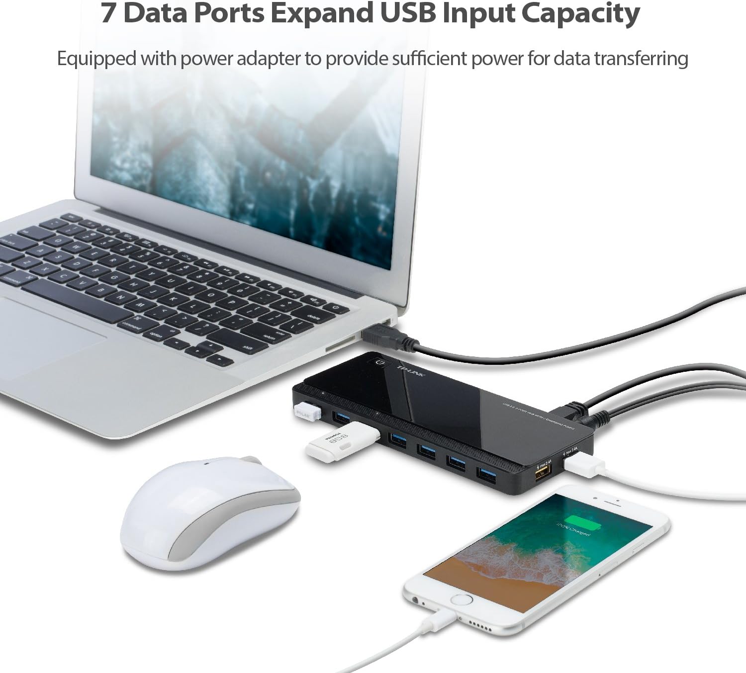 TP-Link USB 3.0 7 Port Hub with 2 Charging Ports