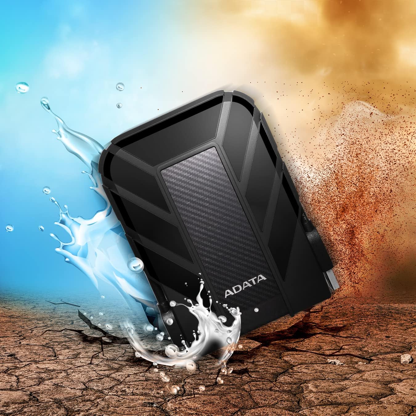 ADATA HD710 Pro 1TB USB 3.1 IP68 Waterproof/Shockproof/Dustproof Ruggedized External Hard Drive, Black (AHD710P-1TU31-CBK) HD710 Pro Black Pro 1 TB