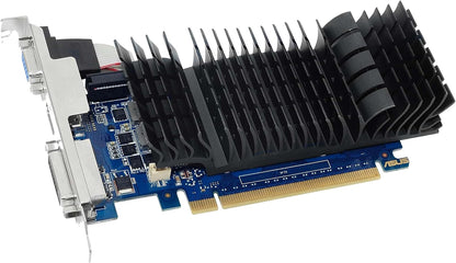 ASUS NVIDIA GeForce GT 730 Graphics Card (PCIe 2.0, 2GB GDDR5 Memory, Low Profile Design, 0dB Silent Passive Cooling