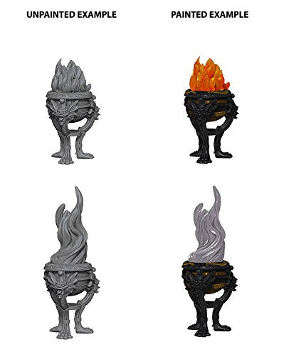 Wizkids Deep Cuts Unpainted Miniatures: W4 Braziers