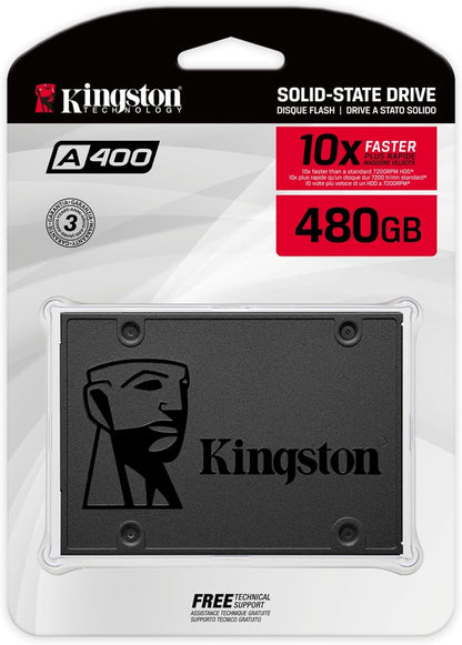 Kingston A400 SSD Internal Solid State Drive 2.5" SATA Rev 3.0, 480GB - SA400S37/480G