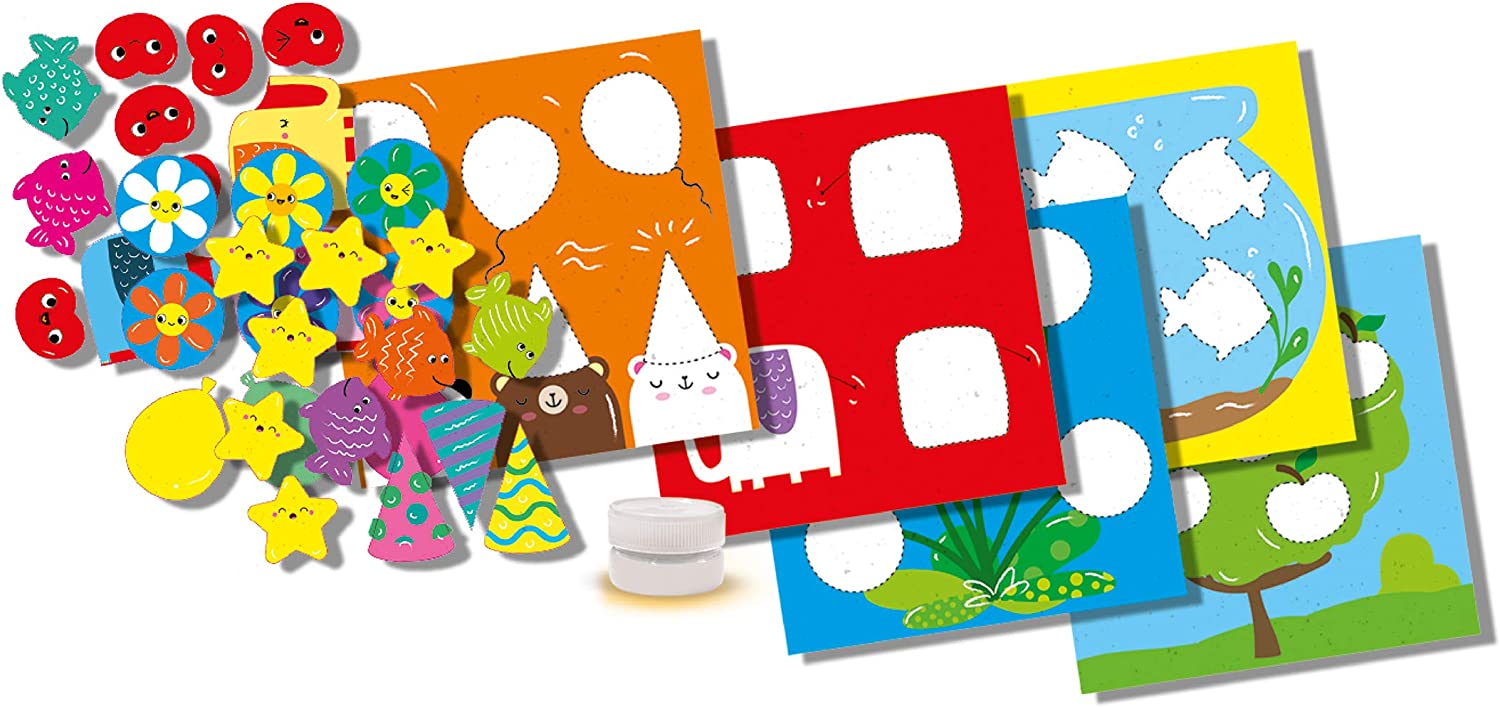 SES 14428 My First - Klebebilder Stars Klebeform, Diverse Farben, 1 Stück (1er Pack