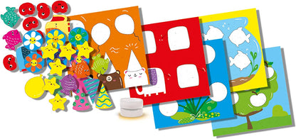 SES 14428 My First - Klebebilder Stars Klebeform, Diverse Farben, 1 Stück (1er Pack