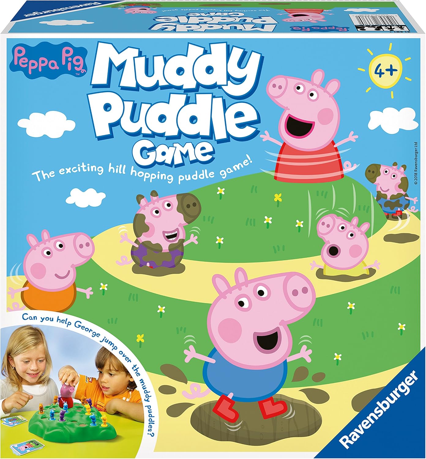Ravensburger Peppa Pig Muddy Puddles Game for Kids Age 4 Years and Up - 2 to 4 Players - Fun and Fast Family Activity, Green Peppa Pig Muddy Puddles Game Single