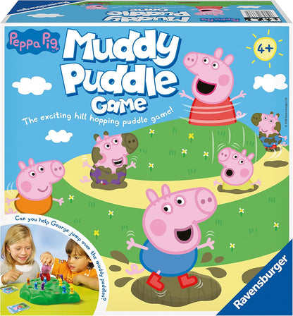 Ravensburger Peppa Pig Muddy Puddles Game for Kids Age 4 Years and Up - 2 to 4 Players - Fun and Fast Family Activity, Green Peppa Pig Muddy Puddles Game Single