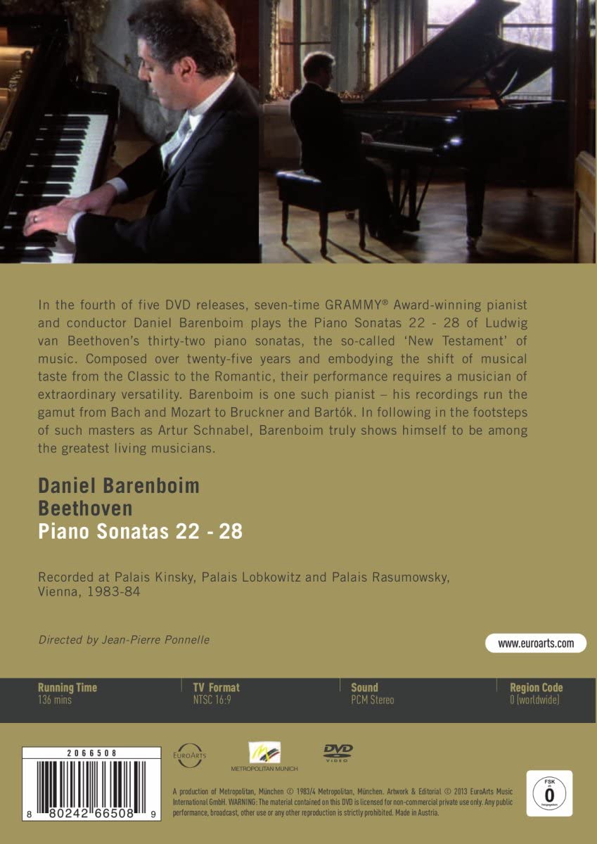 Barenboim plays Beethoven Piano Sonatas Nos. 22-28, Part 4/5