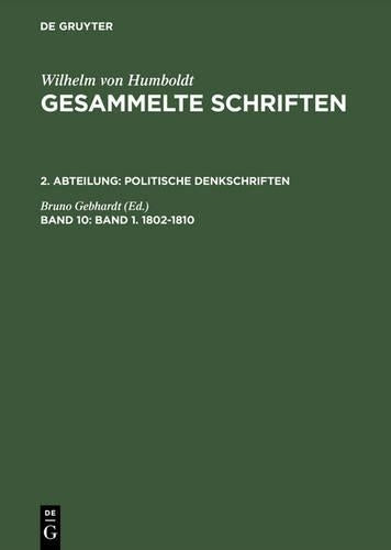 Band 1. 1802–1810 (German Edition