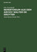 Repertorium aus dem Archiv Walter de Gruyter (German Edition