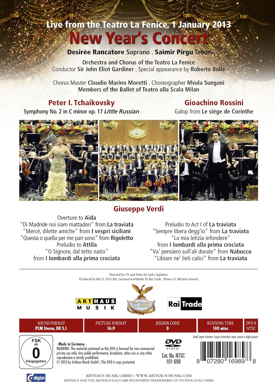 New Years Concert 2013 Feat Music Of Piotr Ilyich Tchaikovsky, Giuseppe Verdi, Gioachino Rossini