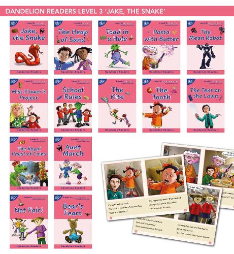 Phonic Books Dandelion Readers Vowel Spellings Level 3 (Four to five vowel teams for 12 different vowel sounds ai, ee, oa, ur, ea, ow, b‘oo’t, igh, l‘oo’k, aw, oi, ar)