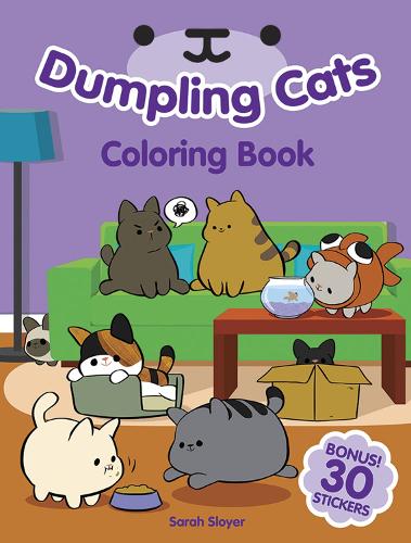 Dumpling Cats Coloring Book with Stickers
