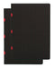 Black on Red / Black on Red (set of two) A5 Lined Notebooks