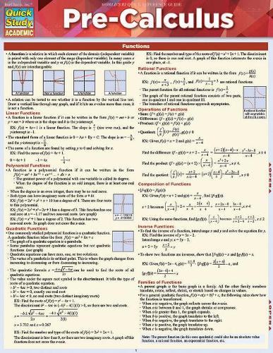 Pre - Calculus