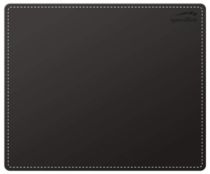 Speedlink Notary Soft Touch Mousepad SL-6243-LBK, Stylish Leather-Look, Soft Surface, Stitch Detailing, Non-Slip Backing, 23 Centimetre Length x 19 Centimetre Width x 3 Millilitre Thick, Black