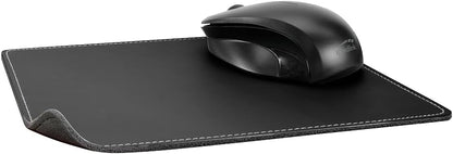 Speedlink Notary Soft Touch Mousepad SL-6243-LBK, Stylish Leather-Look, Soft Surface, Stitch Detailing, Non-Slip Backing, 23 Centimetre Length x 19 Centimetre Width x 3 Millilitre Thick, Black