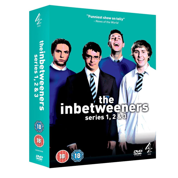 The Inbetweeners: Channel 4 Complete Series 1, 2 & 3 + DVD Exclusive Extras And Deleted Scenes (3 Disc Box Set)