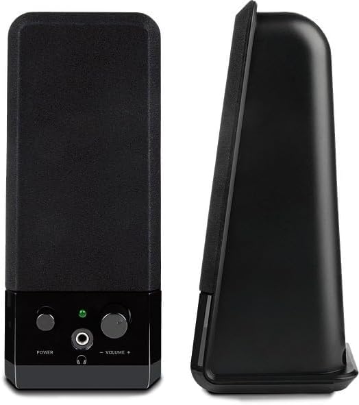 Speedlink Event Stereo Speakers SL-8004-BK, 2-Piece Desktop Set, USB Powered, Slimline Design, 3.5 Millilitre Jack Plug, 5W RMS Output Power, Black