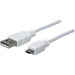 Usb 2.0 A To Micro-B M/M 1.8M- White Polybag