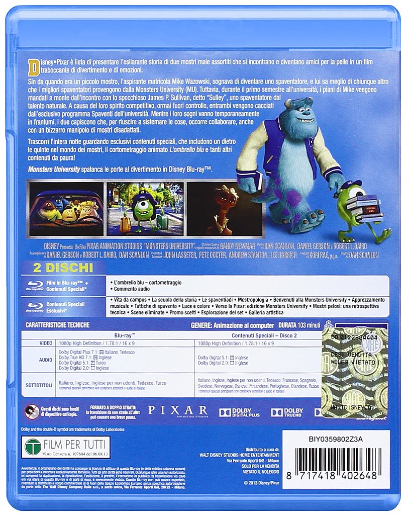 Monsters University (2 Blu-Ray)