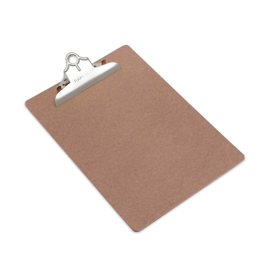 Rapesco VHBCB003 Heavy Duty Hardboard Clipboard, A4+, Brown