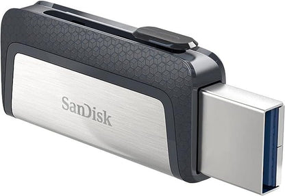 SanDisk 128GB Ultra Dual Drive USB Type-C Flash Drive with reversible USB Type-C and USB Type-A connectors, for smartphones, tablets, Macs and computers