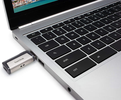 SanDisk 128GB Ultra Dual Drive USB Type-C Flash Drive with reversible USB Type-C and USB Type-A connectors, for smartphones, tablets, Macs and computers