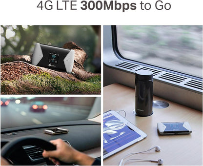 TP-Link M7450 4G+ MiFi, Portable Travel Wi-Fi, SD Card Slot, Unlocked LTE-Advanced Cat6 Mobile Wi-Fi Hotspot, Caravan Wi-Fi (Share Dual Band Wi-Fi with Up to 32 Devices, Easy tpMiFi App Management