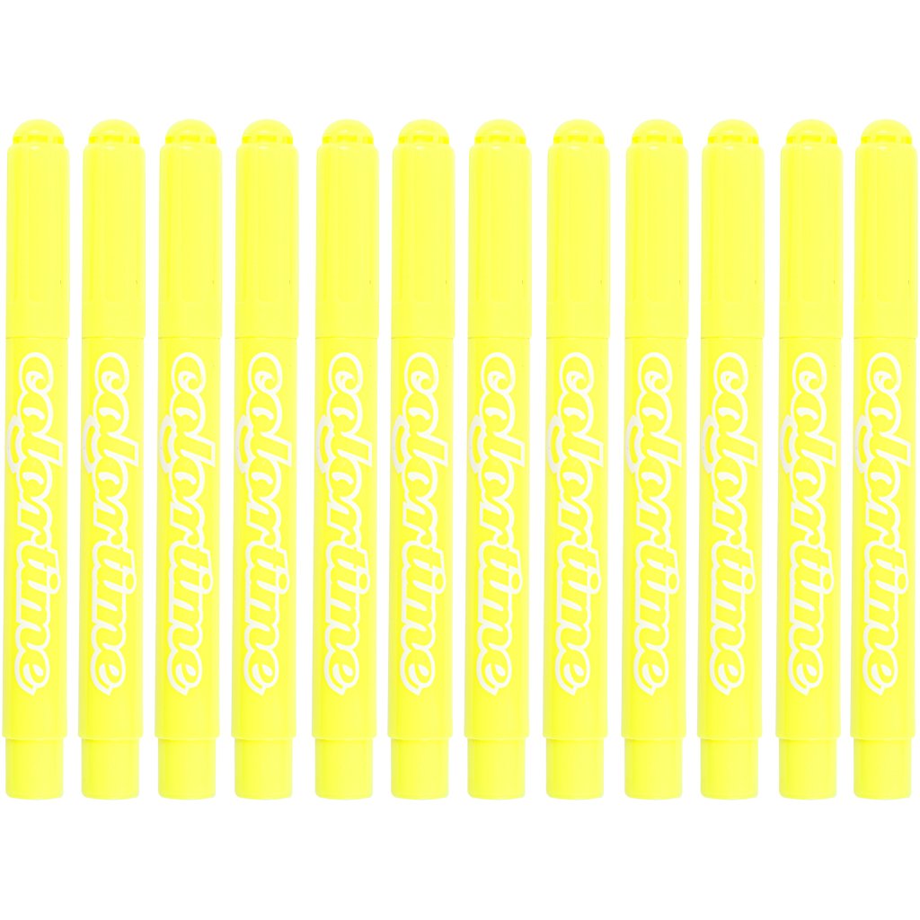 Colortime Marker, 5 mm Strichbreite, Warmgelb, 12 Stück