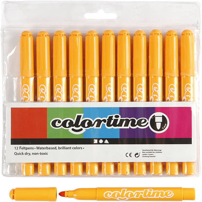 Colortime Marker, 5 mm line, warm yellow, 12pcs