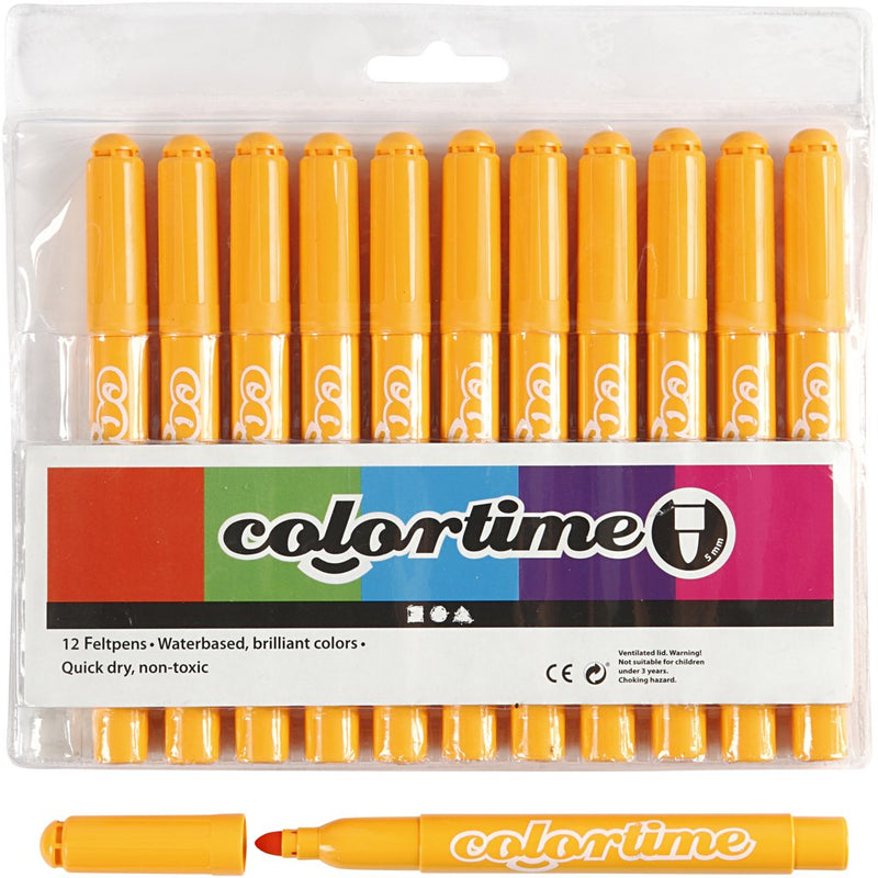Colortime Marker, 5 mm line, warm yellow, 12pcs