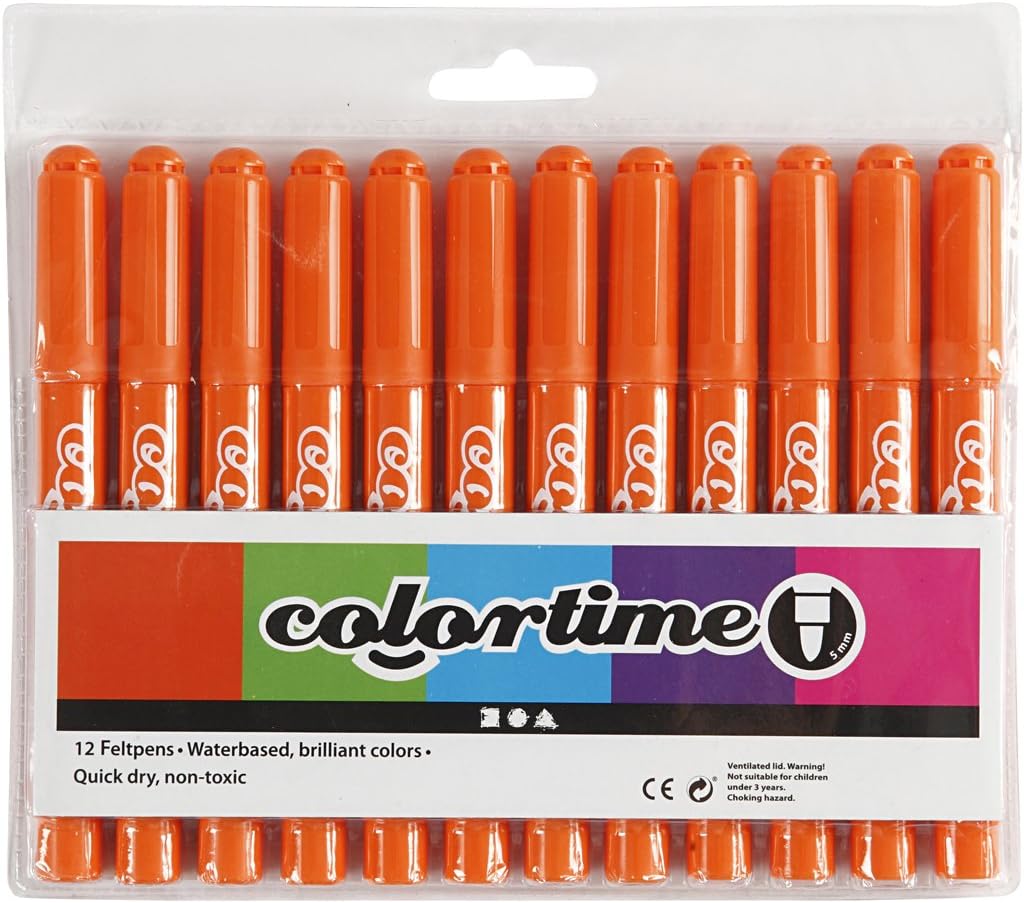 Colortime Marker, 5 mm line, orange, 12 pc