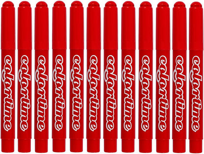 Colortime Marker, 5 mm line, red, 12pcs