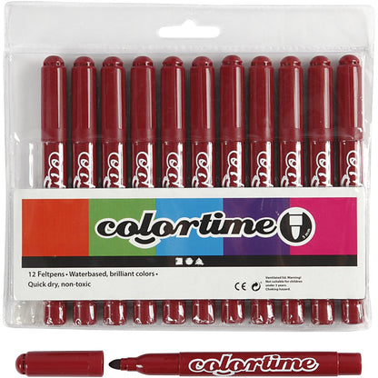 Colortime Marker, 5 mm line, claret, 12pcs