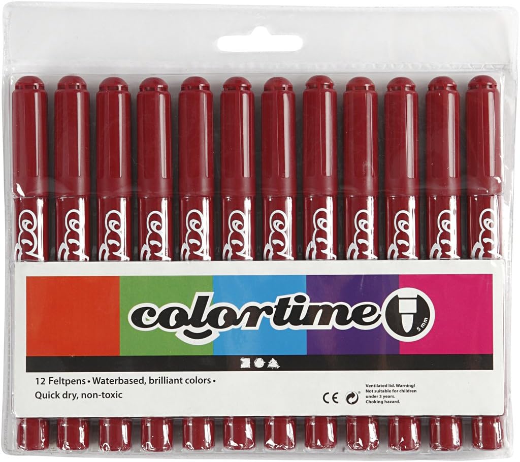 Colortime Marker, 5 mm line, claret, 12pcs