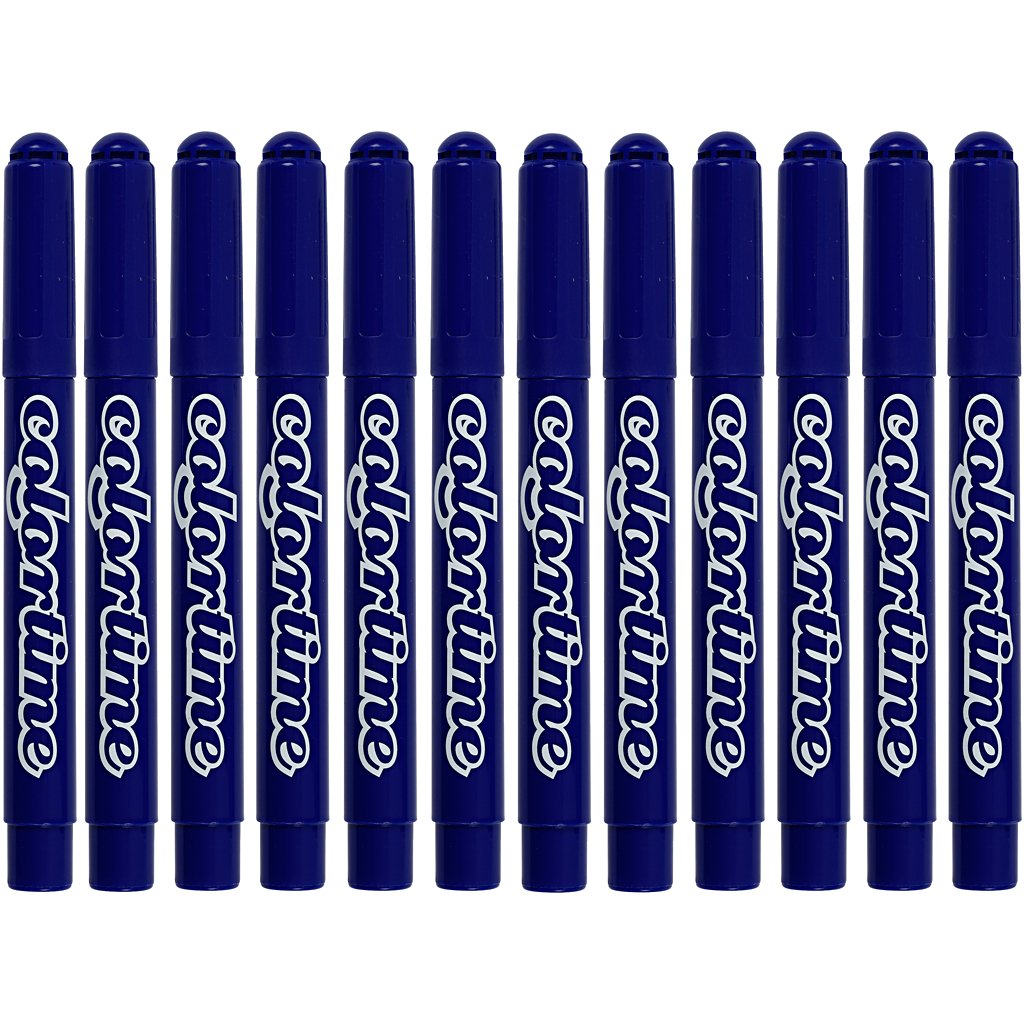 Colortime Marker, 5 mm line, dark blue, 12pcs
