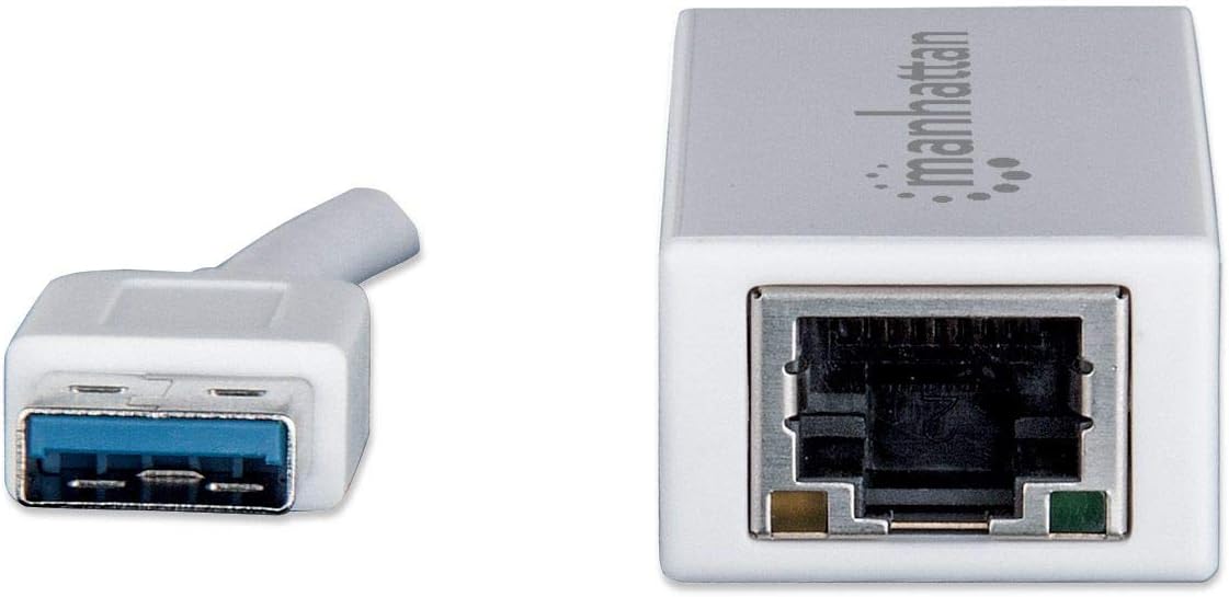 Manhattan USB-A Fast Ethernet Adapter, 10/100 Mbps Network, 480 Mbps (USB 2.0), Hi-Speed USB, RJ45, White, Three Year Warranty, Blister