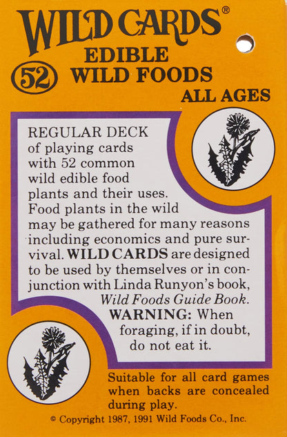 Edible Wild Foods Playing Card