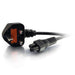 C2G 2 Metre C5 Laptop Power Cable (IEC60320C5 to BS1363) 6 Foot Cloverleaf Power Cord