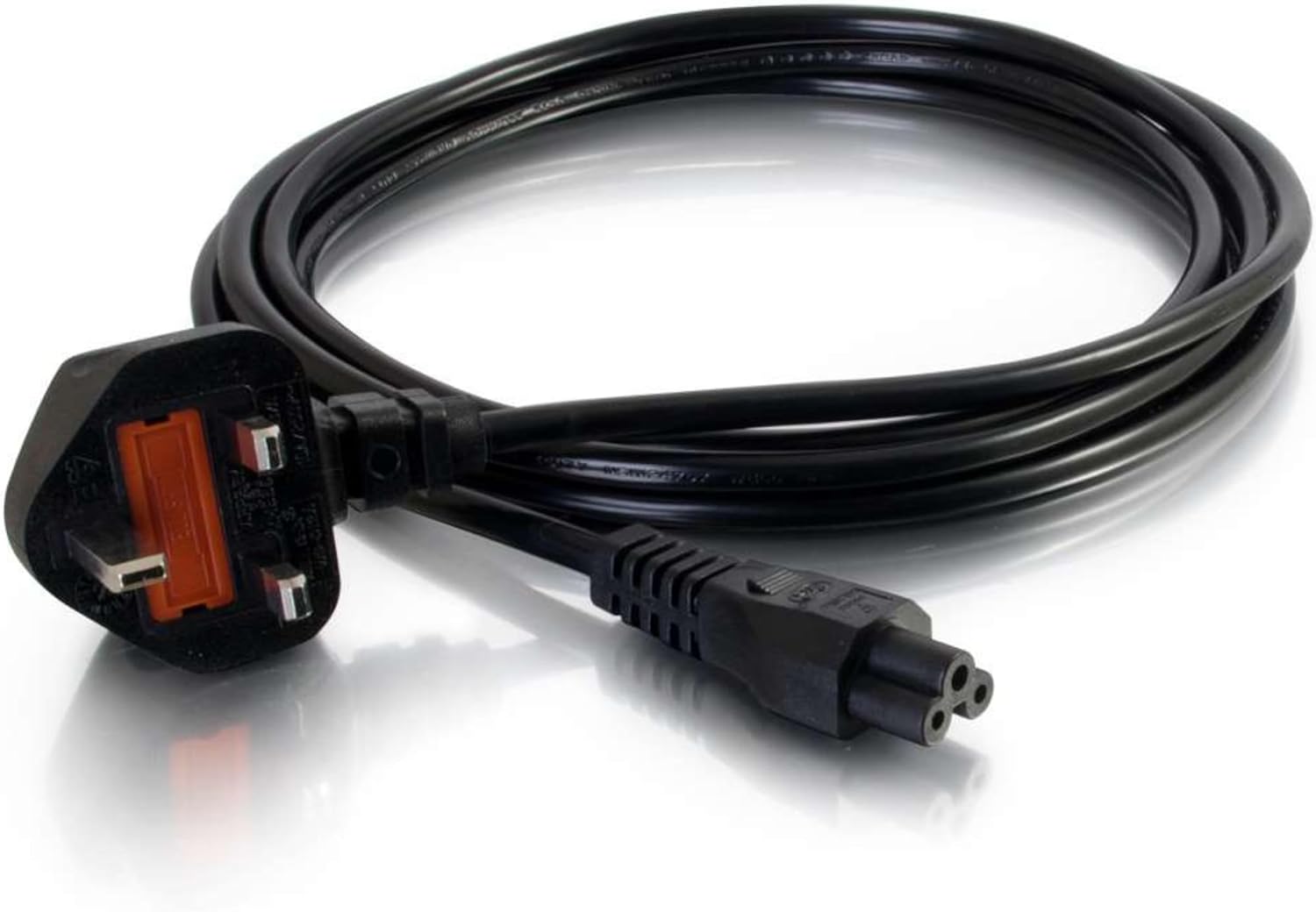 C2G 2 Metre C5 Laptop Power Cable (IEC60320C5 to BS1363) 6 Foot Cloverleaf Power Cord