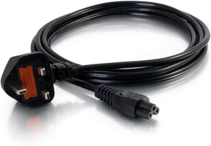 C2G 2 Metre C5 Laptop Power Cable (IEC60320C5 to BS1363) 6 Foot Cloverleaf Power Cord