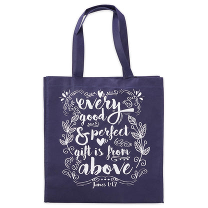 Christian Art Gifts Large Reusable Shopping Tote Bags for Women & Men, Inspirational Scripture, Sturdy Handles, Multicolor