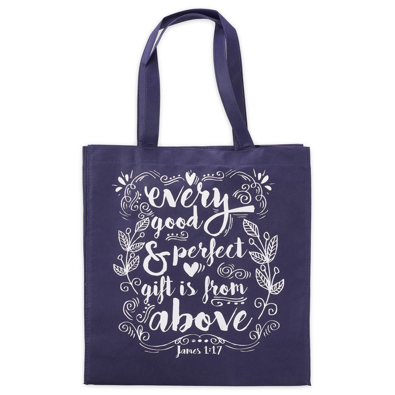 Christian Art Gifts Large Reusable Shopping Tote Bags for Women & Men, Inspirational Scripture, Sturdy Handles, Multicolor